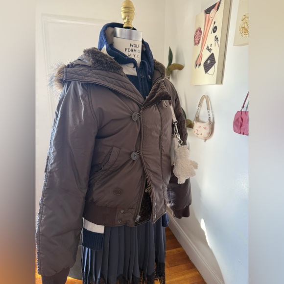 Ralph Lauren Brown Puffer Jacket with Fur Trim - Picture 8 of 10